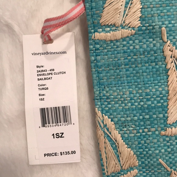 Vineyard Vines Kayu envelope clutch Sailboat NWT - Picture 6 of 8